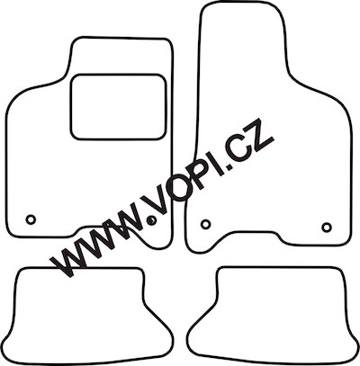 Textil-Autoteppiche Volkswagen Lupo 1998 - 2005 Royalfit (4922)